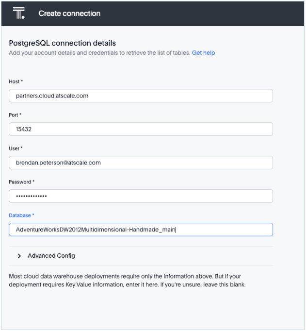 How to connect Thoughtspot 3