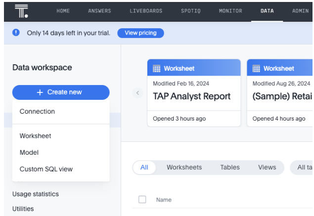 How to connect Thoughtspot 1